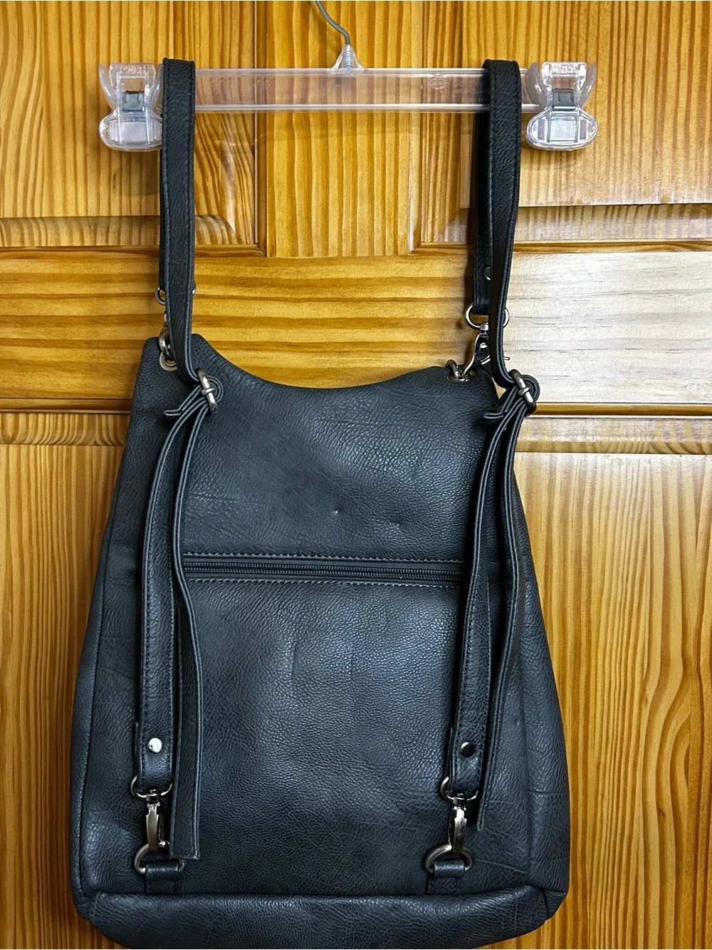Elegant Lotus-Embroidered Black Purse with Cream Floral Etching